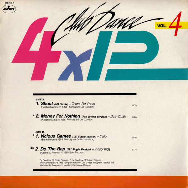 Various - Club Dance 4 x 12 Vol.4 | Mercury (826 353-1) - 2 Various - Club Dance 4 x 12 Vol.4 | Mercury (826 353-1) - 2
