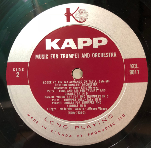 Henry Purcell , Antonio Vivaldi , Joseph Haydn - Music For Trumpet And Orchestra | Kapp Records (KCL-9017) - 3 Henry Purcell , Antonio Vivaldi , Joseph Haydn - Music For Trumpet And Orchestra | Kapp Records (KCL-9017) - 3