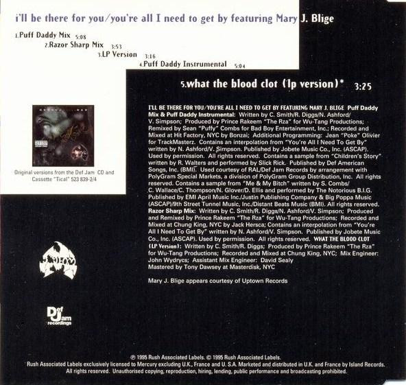 Method Man Featuring Mary J. Blige - I'll Be There For You / You're All I Need To Get By | Def Jam Recordings (851 879-2) - 4 Method Man Featuring Mary J. Blige - I'll Be There For You / You're All I Need To Get By | Def Jam Recordings (851 879-2) - 4