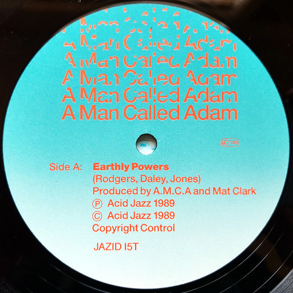 A Man Called Adam - Earthly Powers | Acid Jazz (JAZID 15T) - 3