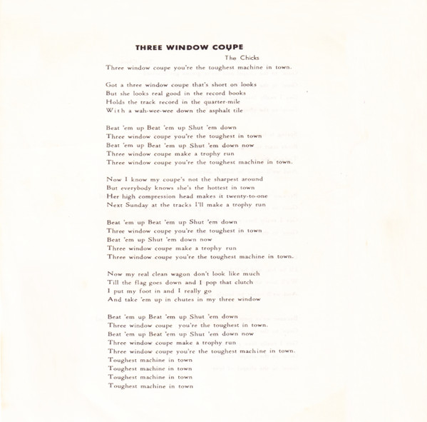 The Chicks - Chapel Of Love / Three Window Coupe | Polydor (DP-1378) - 4