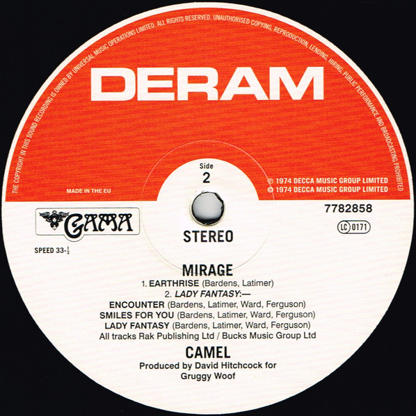 Camel - Mirage | Deram (7782858) - 4