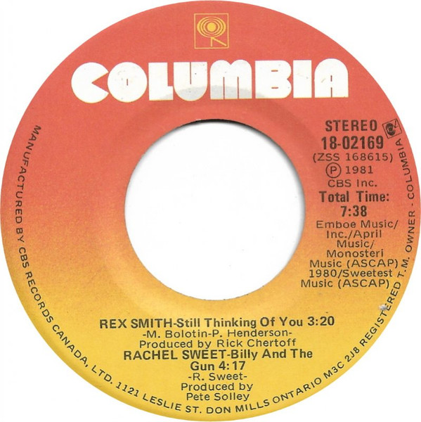 Rex Smith And Rachel Sweet - Everlasting Love (7") [Vinyl] | Columbia (18-02169) - 2