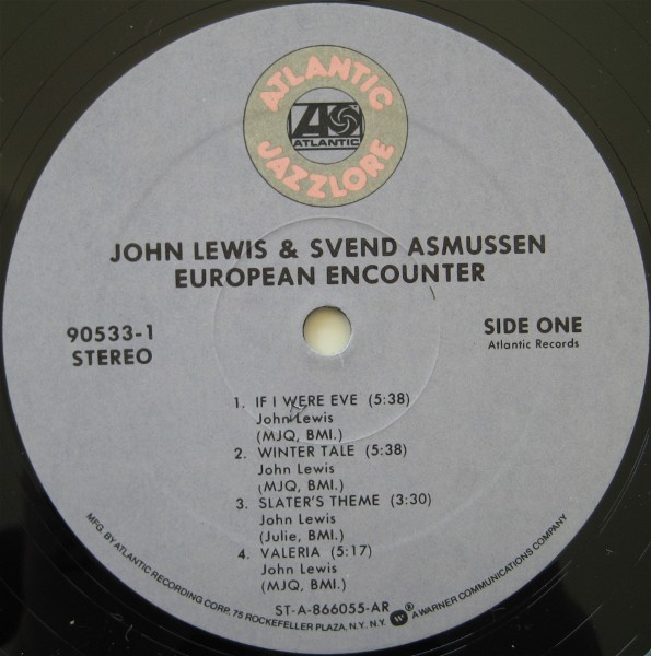 John Lewis & Svend Asmussen - European Encounter | Atlantic (90533-1) - 3