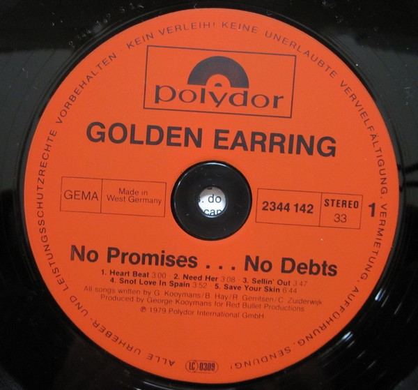 Golden Earring - No Promises ... No Debts | Polydor (2344 142) - 3