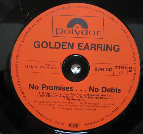 Golden Earring - No Promises ... No Debts | Polydor (2344 142) - 4