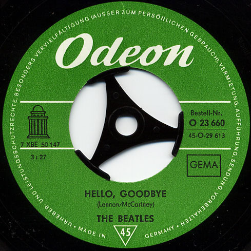 The Beatles - Hello, Good Bye / I Am The Walrus | Odeon (O 23660) - 3