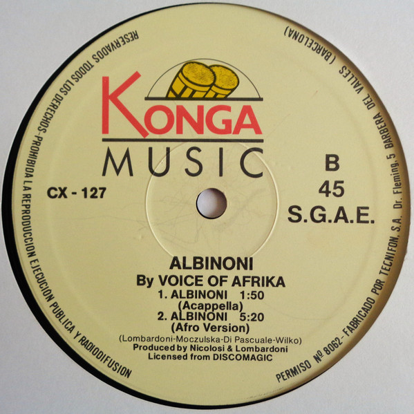 Voice Of Africa - Albinoni | Konga Music (CX-127) - 4