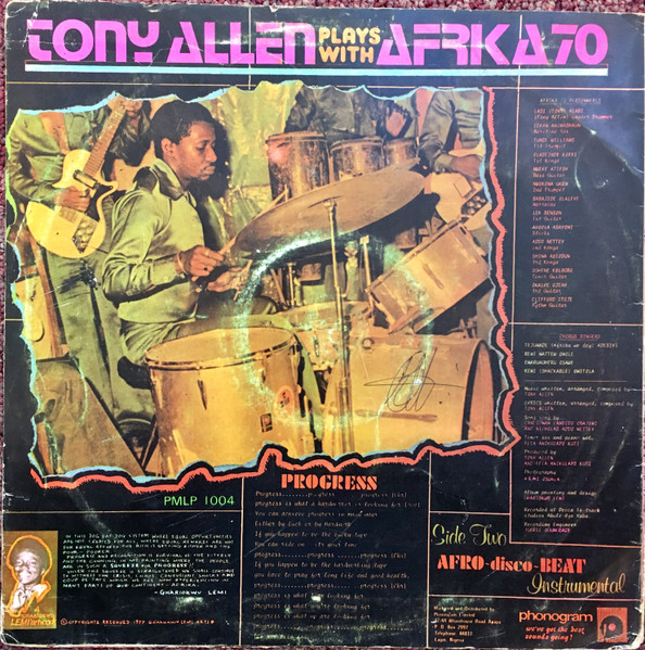 Tony Allen Plays With Africa 70 - Progress | Coconut (PMLP 1004) - 2