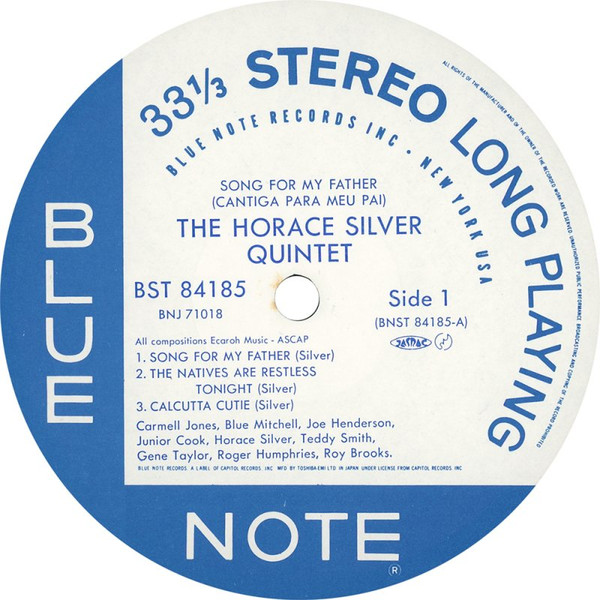 The Horace Silver Quintet = Horace Silver - Song For My Father (Cantiga Para Meu Pai) = ソング・フォー・マイ・ファーザー | Blue Note (BNJ-71018) - 3 The Horace Silver Quintet = Horace Silver - Song For My Father (Cantiga Para Meu Pai) = ソング・フォー・マイ・ファーザー | Blue Note (BNJ-71018) - 3
