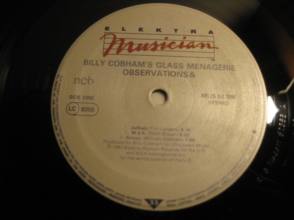 Billy Cobham's Glass Menagerie - Observations & | Elektra Musician (MUS K 52 386) - 3