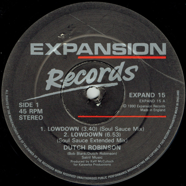 Dutch Robinson - Lowdown | Expansion (EXPAND 15) - main