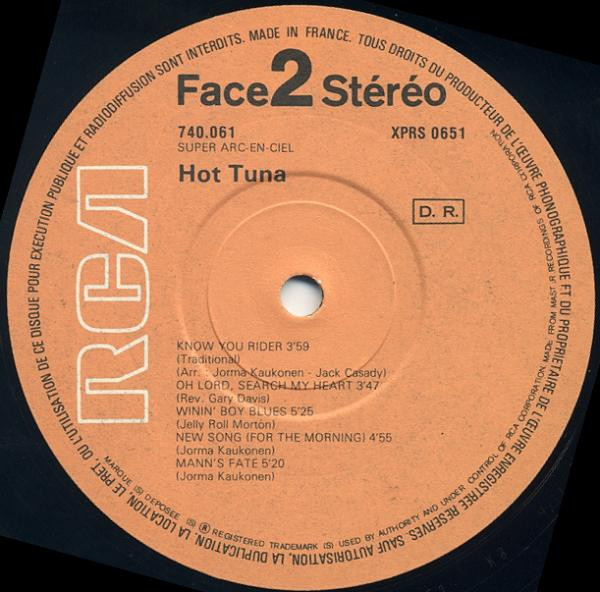 Hot Tuna - Hot Tuna | RCA Victor (740.061) - main Hot Tuna - Hot Tuna | RCA Victor (740.061) - main