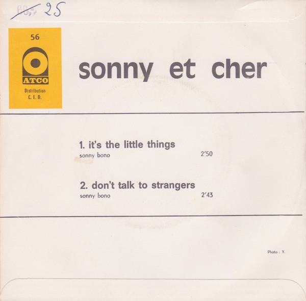 Sonny & Cher - It's The Little Things | ATCO Records (ATCO-56) - 2
