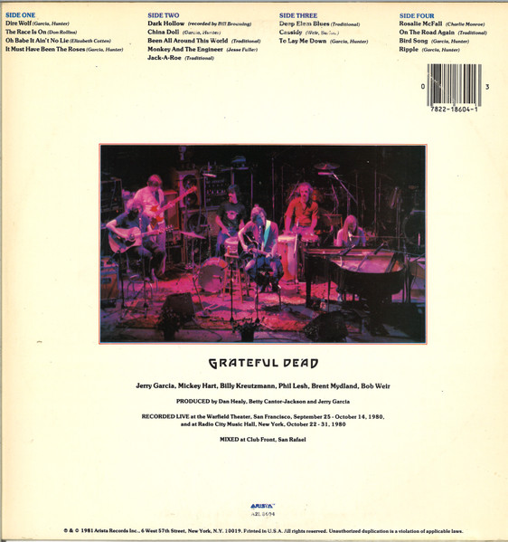 The Grateful Dead - Reckoning | Arista (A2L 8604) - 2
