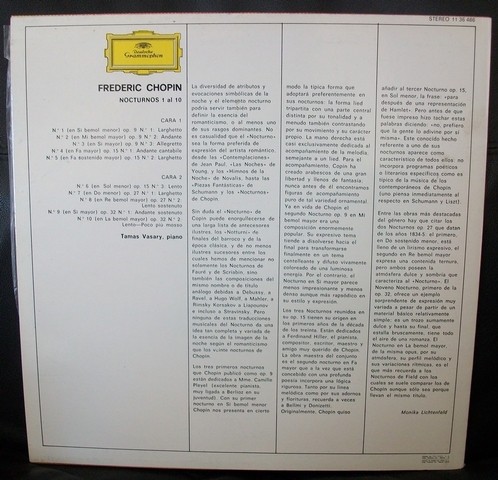 Frédéric Chopin , Tamás Vásáry - Nocturnos, Núms. 1 Al 10 | Deutsche Grammophon (11 36 486) - 4