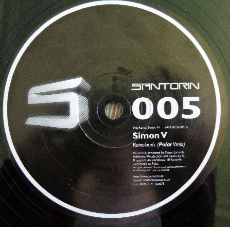 Simon V - The Remix Series #1 | Santorin (SAN 0010-005) - 2