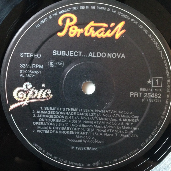Aldo Nova - Subject.....Aldo Nova | Portrait (25482) - 3 Aldo Nova - Subject.....Aldo Nova | Portrait (25482) - 3
