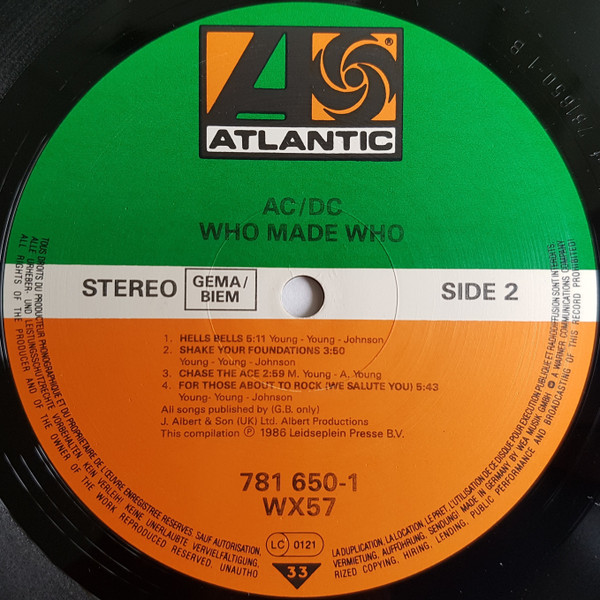 AC/DC - Who Made Who | Atlantic (781 650-1) - 4