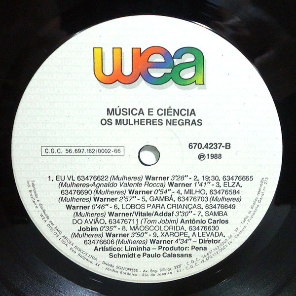Os Mulheres Negras - Música E Ciência | WEA (670.4237) - 3