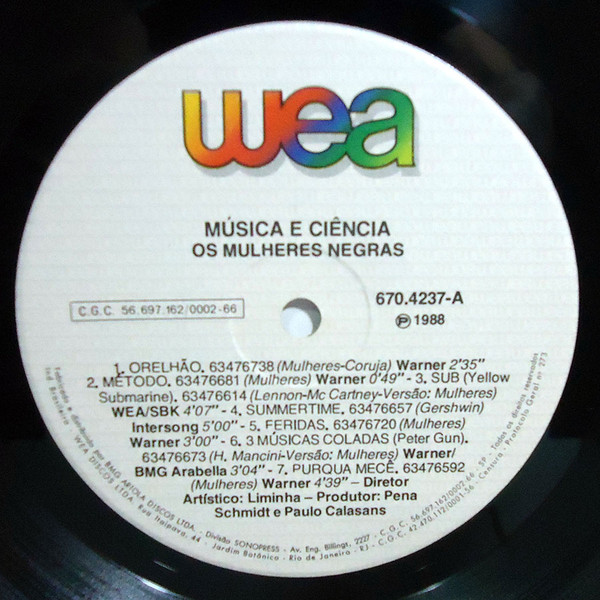 Os Mulheres Negras - Música E Ciência | WEA (670.4237) - 4