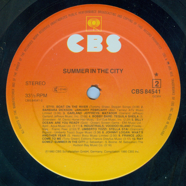 Various - Summer In The City - 20 Brandheisse Top-Hits | CBS (CBS 84 541) - 4 Various - Summer In The City - 20 Brandheisse Top-Hits | CBS (CBS 84 541) - 4