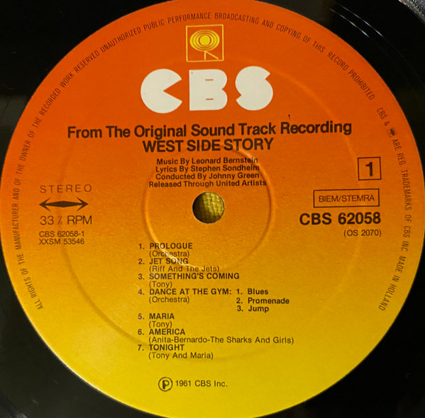 Leonard Bernstein - West Side Story (The Original Sound Track Recording) | CBS (CBS 62058) - 2