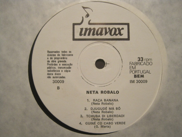 Neta Robalo - Amilcar Cabral | Imavox (IMLS 30 009 R) - 3