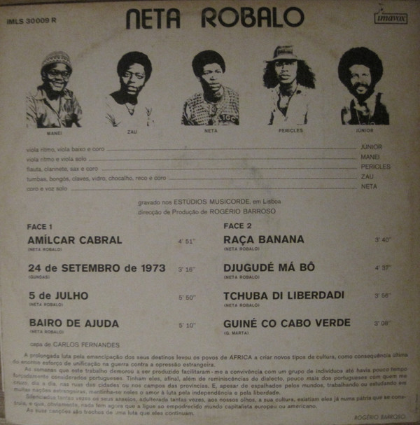 Neta Robalo - Amilcar Cabral | Imavox (IMLS 30 009 R) - 2