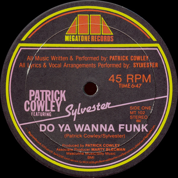 Patrick Cowley Featuring Sylvester - Do Ya Wanna Funk | Megatone Records (MT 102) - main Patrick Cowley Featuring Sylvester - Do Ya Wanna Funk | Megatone Records (MT 102) - main