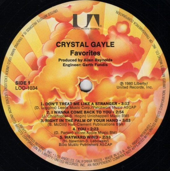 Crystal Gayle - Favorites | United Artists Records (L00-1034) - 2