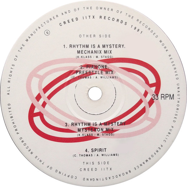 K-Klass - Rhythm Is A Mystery Remix | Creed Records (CREED 11TX) - 4 K-Klass - Rhythm Is A Mystery Remix | Creed Records (CREED 11TX) - 4