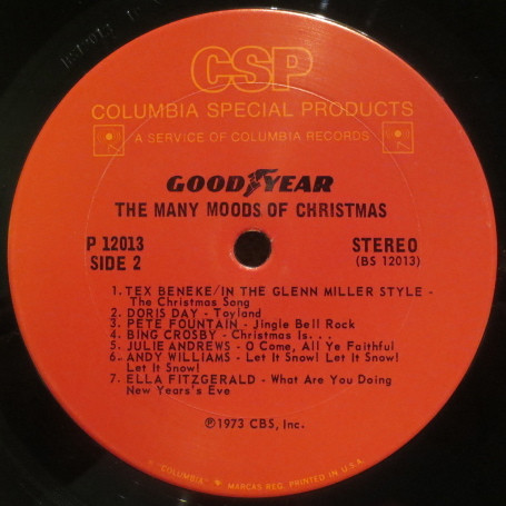 Various - The Many Moods Of Christmas: Great Songs By Great Artists Of Our Time | Columbia Special Products (P 12013) - 4 Various - The Many Moods Of Christmas: Great Songs By Great Artists Of Our Time | Columbia Special Products (P 12013) - 4
