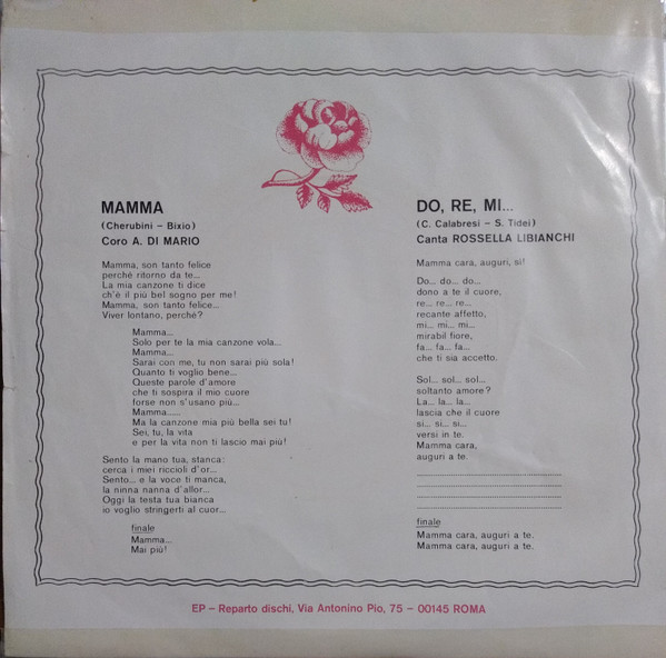 Coro Angelo Di Mario , Rossella Libianchi - Mamma / Do, Re, Mi... | Edizioni Paoline (F-CV 45.26) - 2