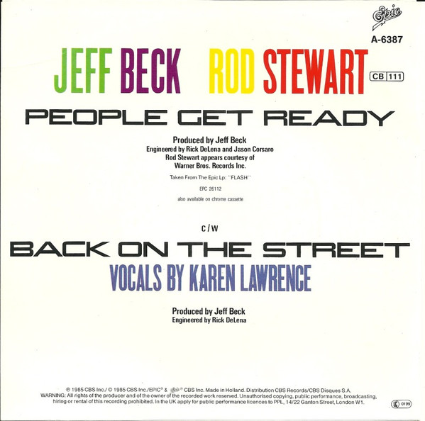 Jeff Beck And Rod Stewart - People Get Ready | Epic (EPCA 6387) - 2 Jeff Beck And Rod Stewart - People Get Ready | Epic (EPCA 6387) - 2