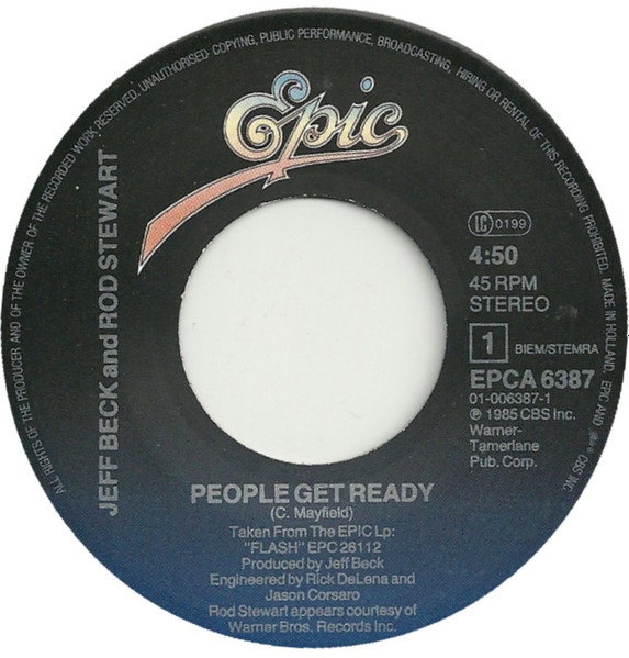 Jeff Beck And Rod Stewart - People Get Ready | Epic (EPCA 6387) - 3 Jeff Beck And Rod Stewart - People Get Ready | Epic (EPCA 6387) - 3
