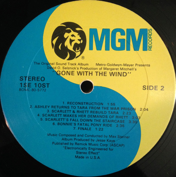 Max Steiner - Gone With The Wind (Original Sound Track Album) | MGM Records (S1E-10 ST) - 4