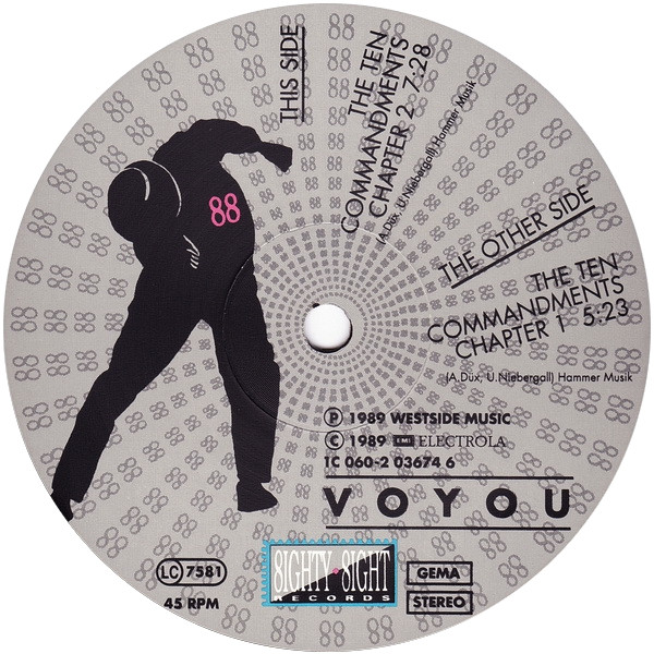 Voyou - 2 - The Ten Commandments | 8ighty 8ight Records (1C 060-2 03674 6) - 3