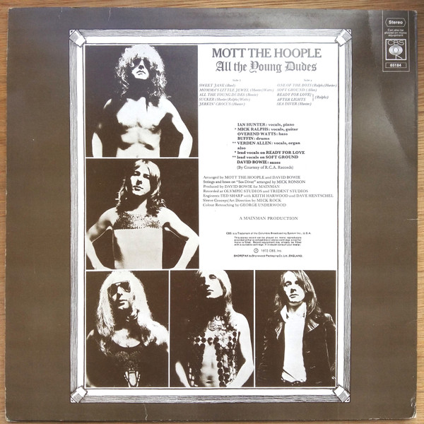 Mott The Hoople - All The Young Dudes | CBS (65184) - 2