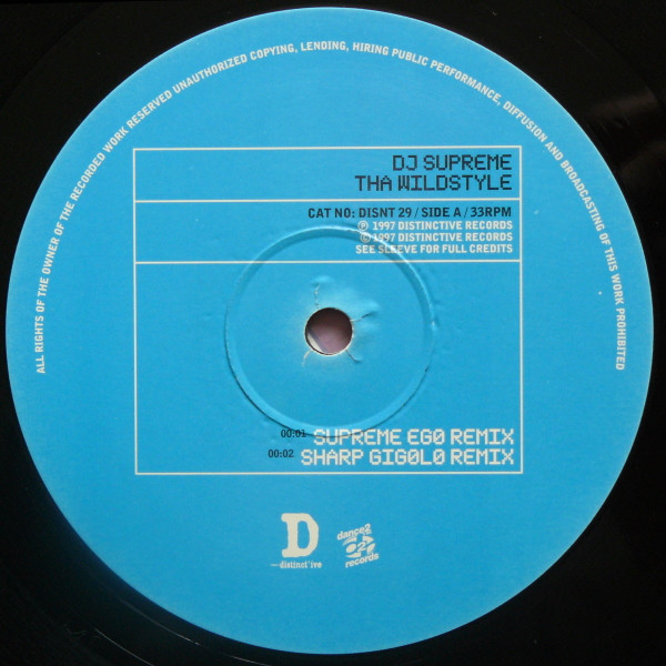 DJ Supreme - Tha Wildstyle | Distinct'ive Records (DISNT 29) - 3 DJ Supreme - Tha Wildstyle | Distinct'ive Records (DISNT 29) - 3