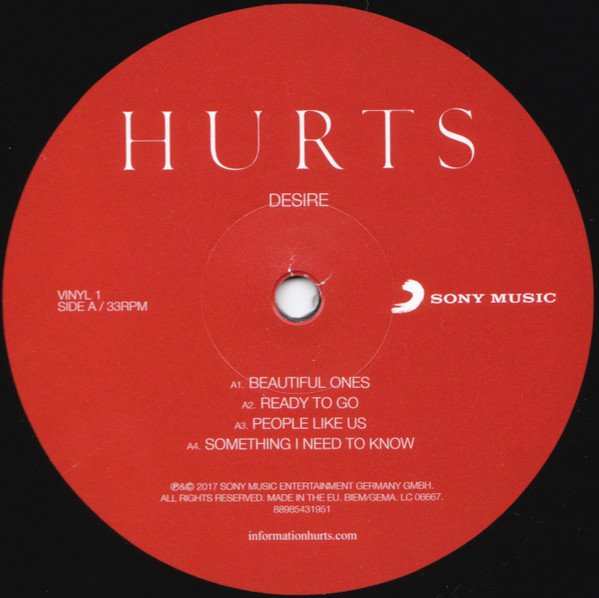 Hurts - Desire | Sony Music (88985431951) - 3