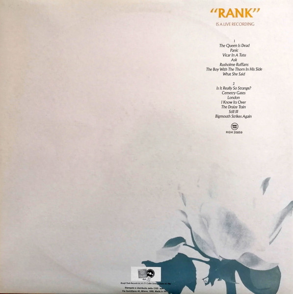 The Smiths - Rank | Rough Trade (RGH 20859) - 4 The Smiths - Rank | Rough Trade (RGH 20859) - 4