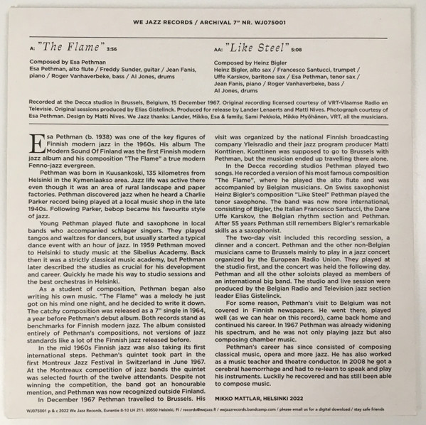 Esa Pethman - In Belgium 1967 | We Jazz (WJ075001) - 2 Esa Pethman - In Belgium 1967 | We Jazz (WJ075001) - 2