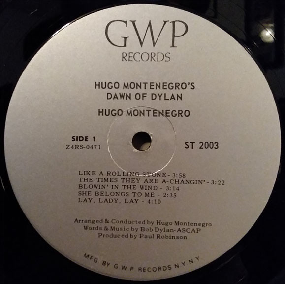 Hugo Montenegro - Hugo Montenegro's Dawn Of Dylan | GWP Records (ST 2003) - 2