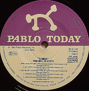 Paulinho da Costa - Sunrise | Pablo Today (2312-143)