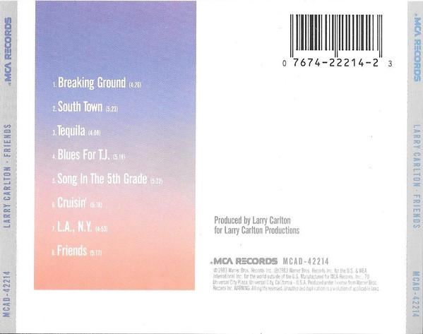 Larry Carlton - Friends | MCA Records (MCAD-42214) - 3