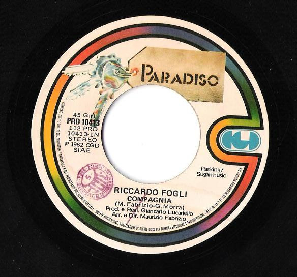 Riccardo Fogli - Compagnia | Paradiso (PRD 10413) - 3
