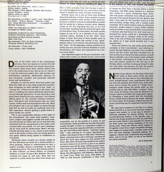 Johnny Griffin - Big Soul | Milestone (M-47014) - 4 Johnny Griffin - Big Soul | Milestone (M-47014) - 4