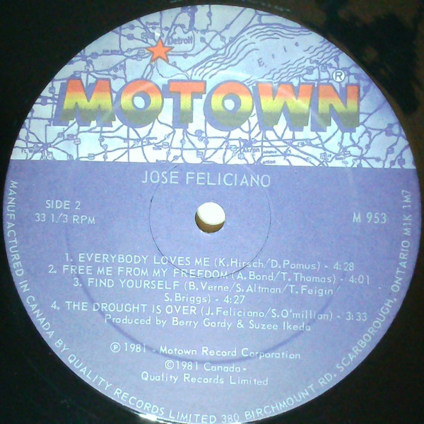 José Feliciano - Jose Feliciano | Motown (M 953) - 3