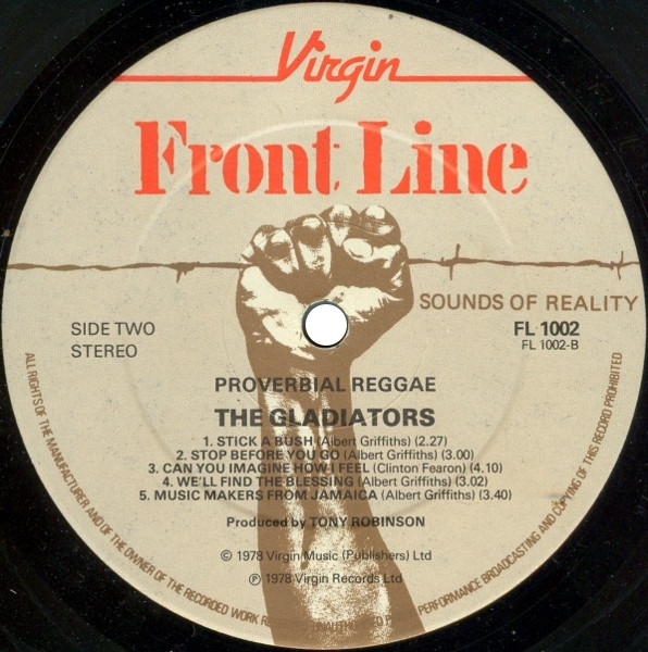 The Gladiators - Proverbial Reggae | Front Line (FL 1002) - 3 The Gladiators - Proverbial Reggae | Front Line (FL 1002) - 3